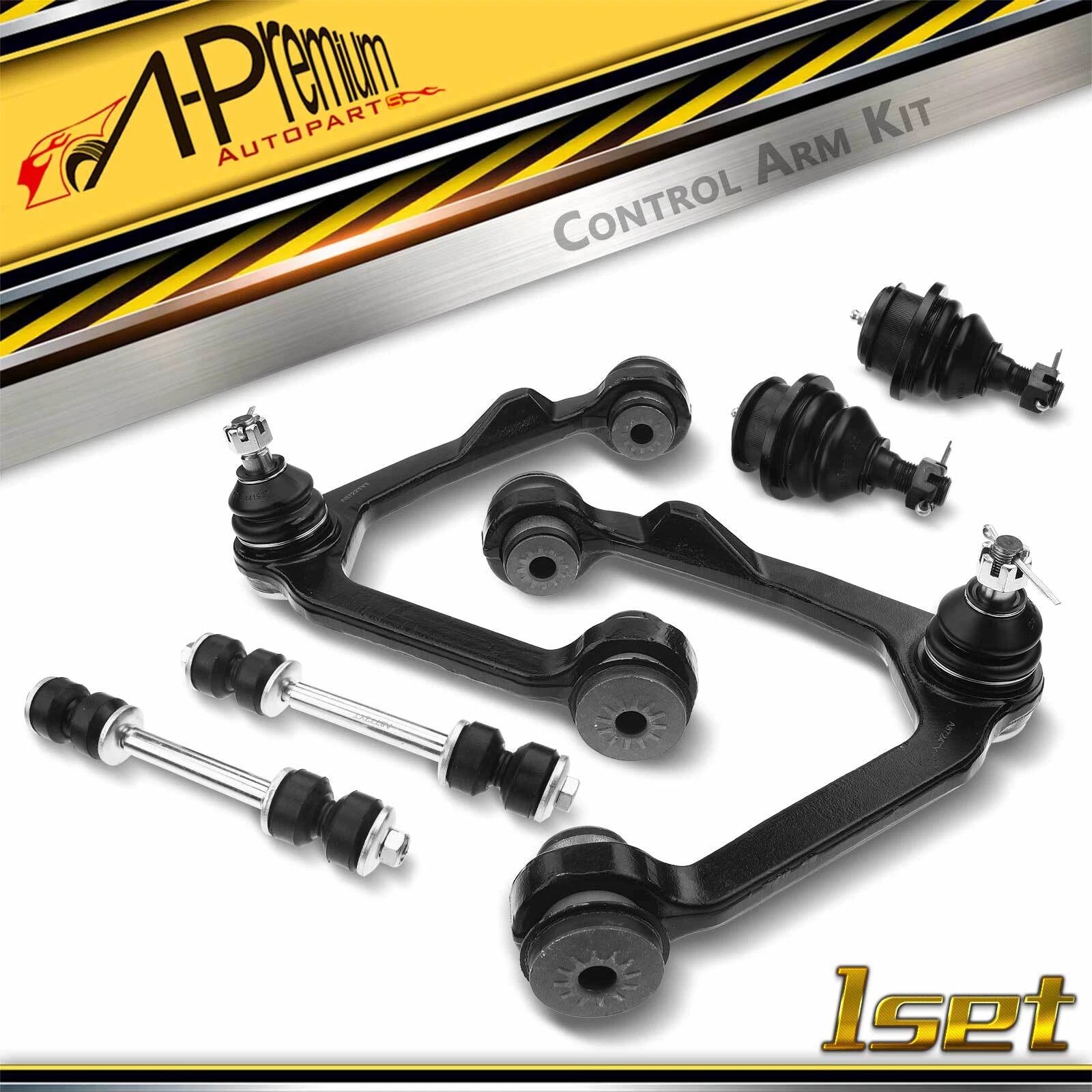 Set of 6 Front Control Arms with Ball Joints for Ford F-150 F-250 (1997–2003)