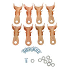 Set of 8 Jumper Cables with Alligator Clamps for Cars and Trucks