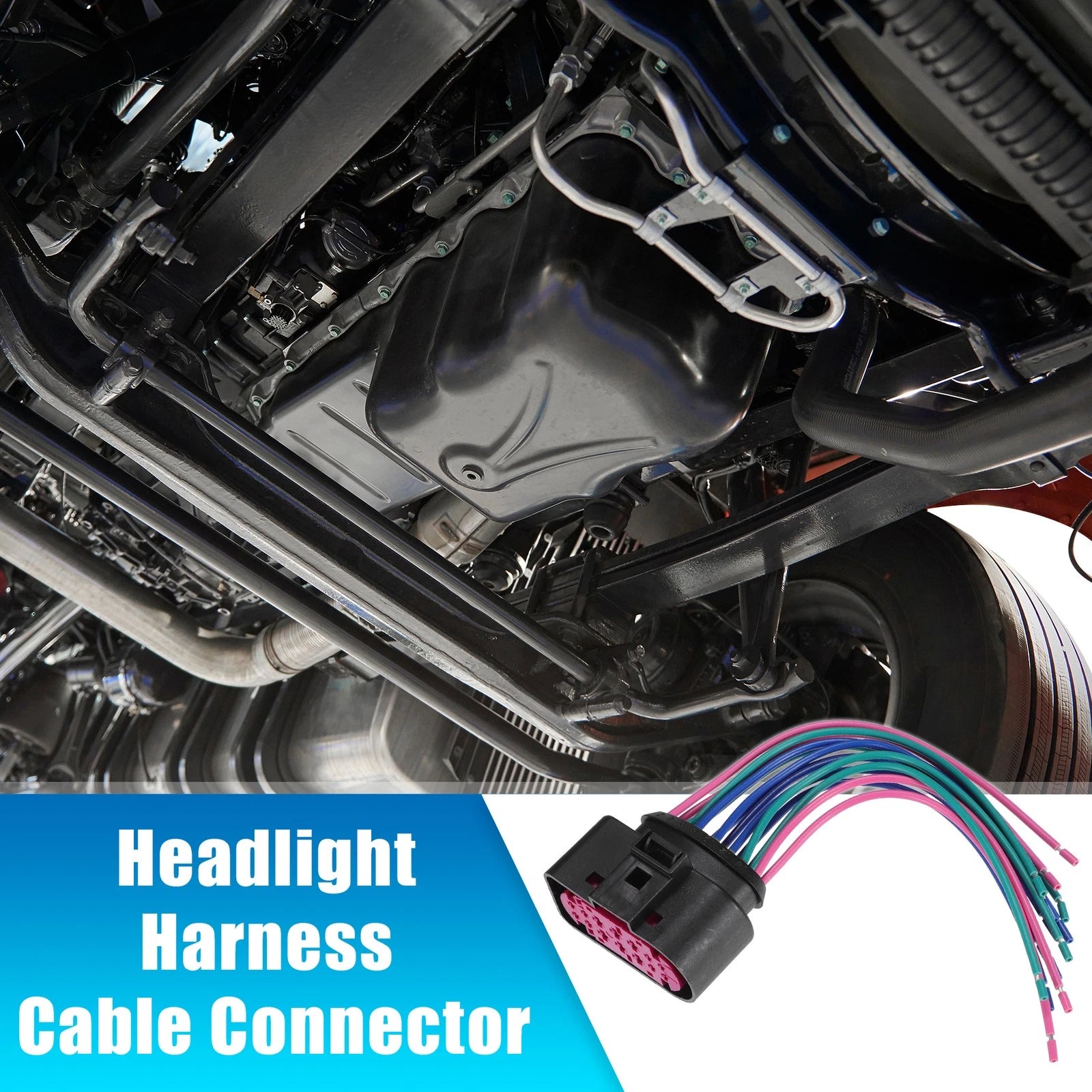 3 Pin Headlight Harness Cable Connector for VW Audi (1999–2005) No. 1J0973737