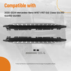 Set of 2 Black Running Boards Side Steps for Mercedes GLE350 GLE450 (2020–2024)