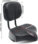 Backrest Saddle Bike Seat 11.5"x9.5" for Bicycle Tricycle