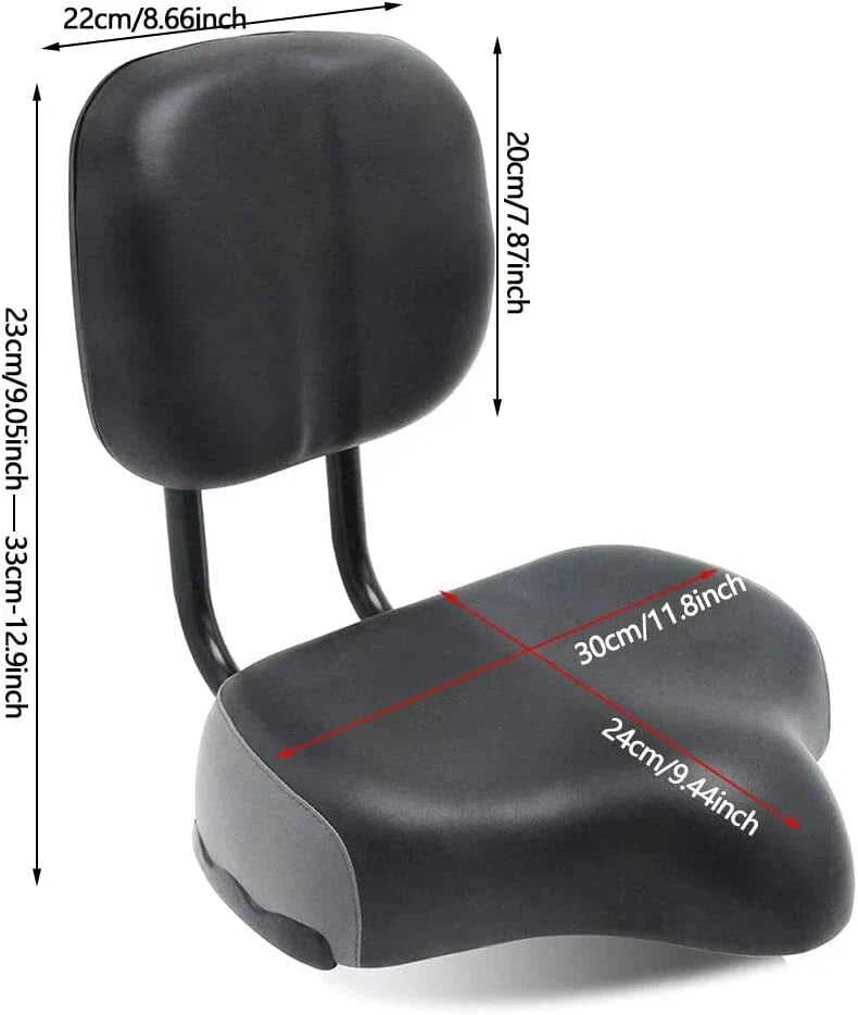 Backrest Saddle Bike Seat 11.5"x9.5" for Bicycle Tricycle