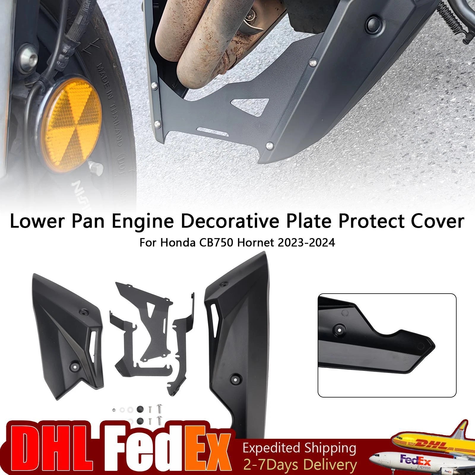 Lower Pan Engine Decorative Plate Cover for CB750 Hornet (2023–2024)