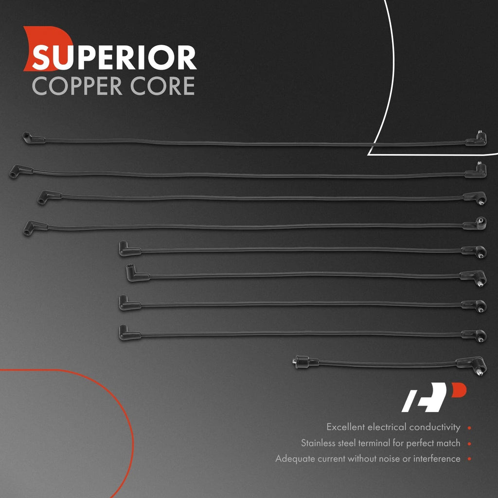 9x Spark Plug Wire Set for Chevy C10 Suburban (1973-1974)
