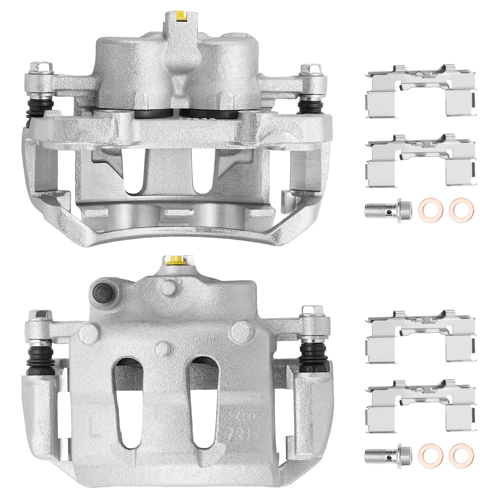 2X Front Disc Brake Calipers w/ Bracket for Nissan Pickup (1995–1997)