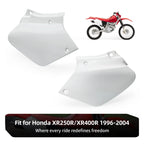 Side Panels Set of 2 for Honda XR400R XR250R (1996–2004) White Covers
