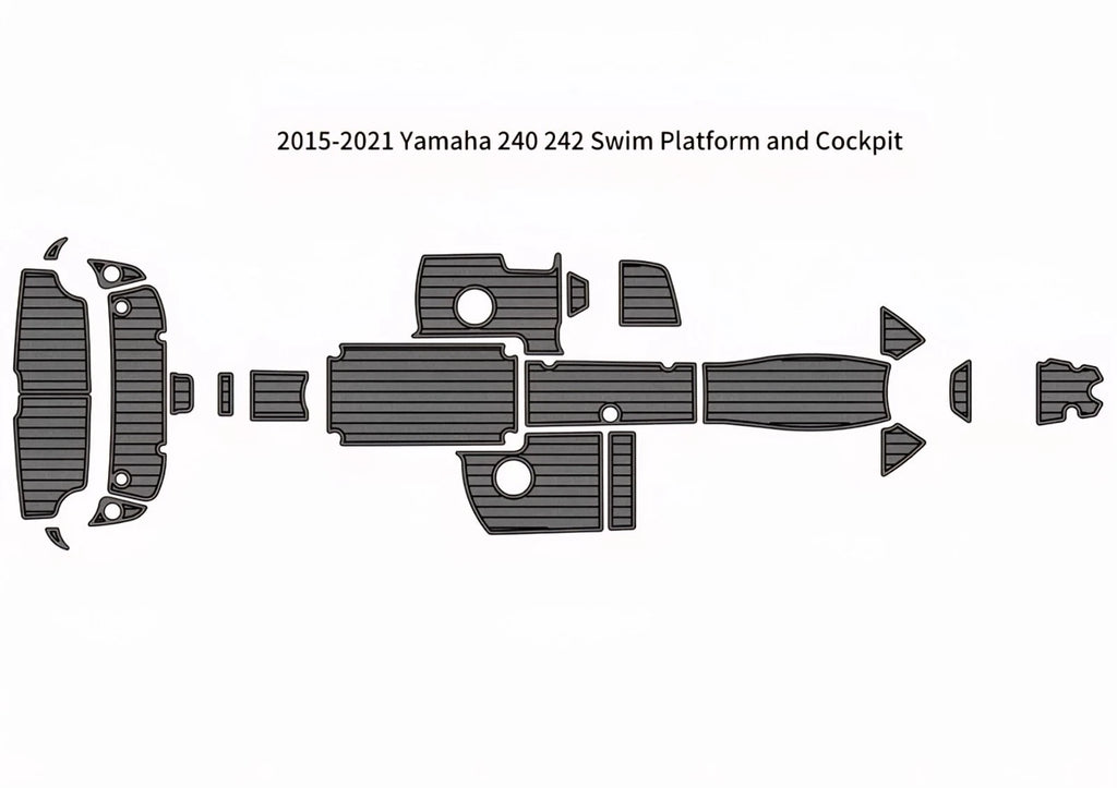 Complete Set of 2 Mats for Yamaha 242 (2015–2020) 3M Dark Gray