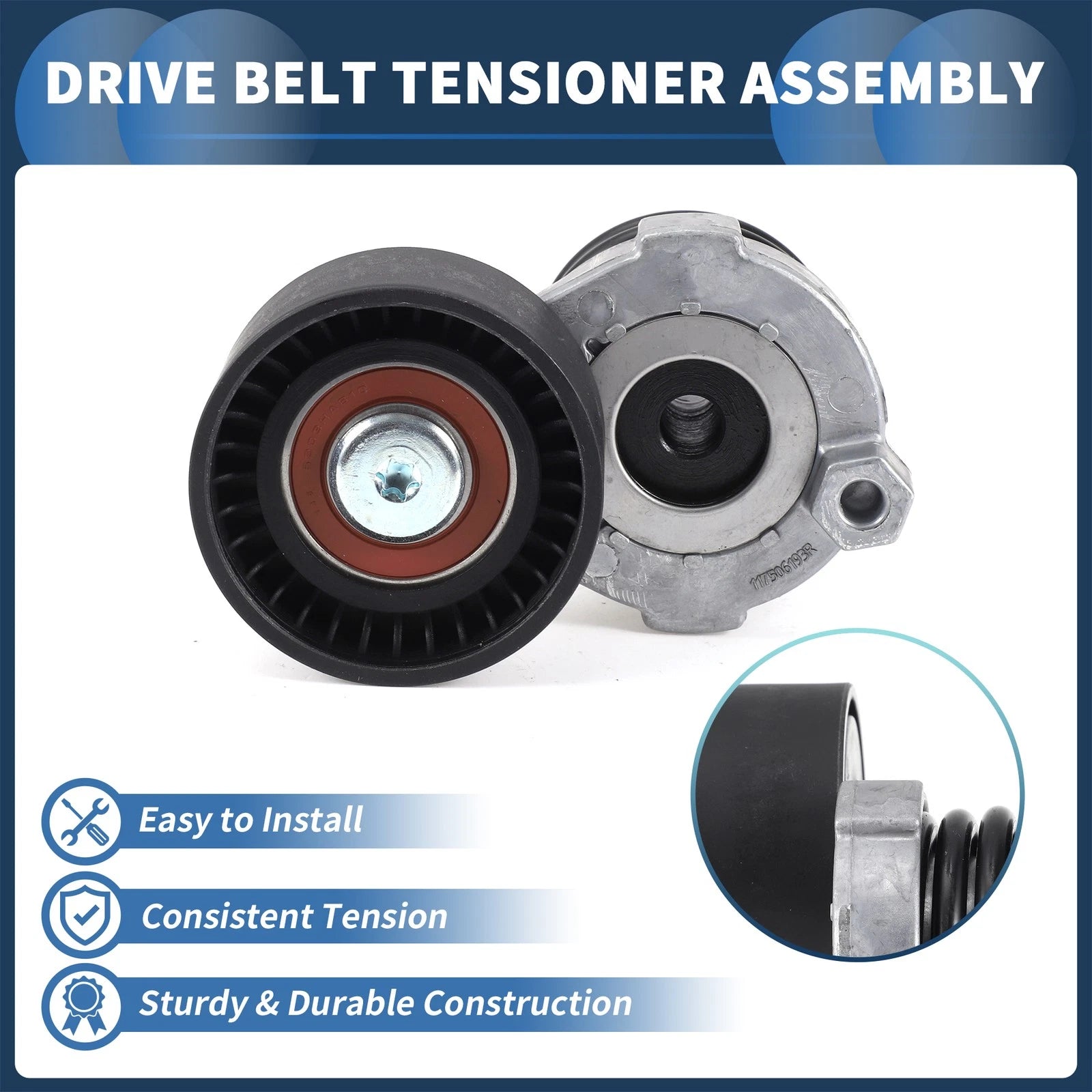 Belt Tensioner for Nissan Qashqai (2013–2020) No. 117506193R Metal