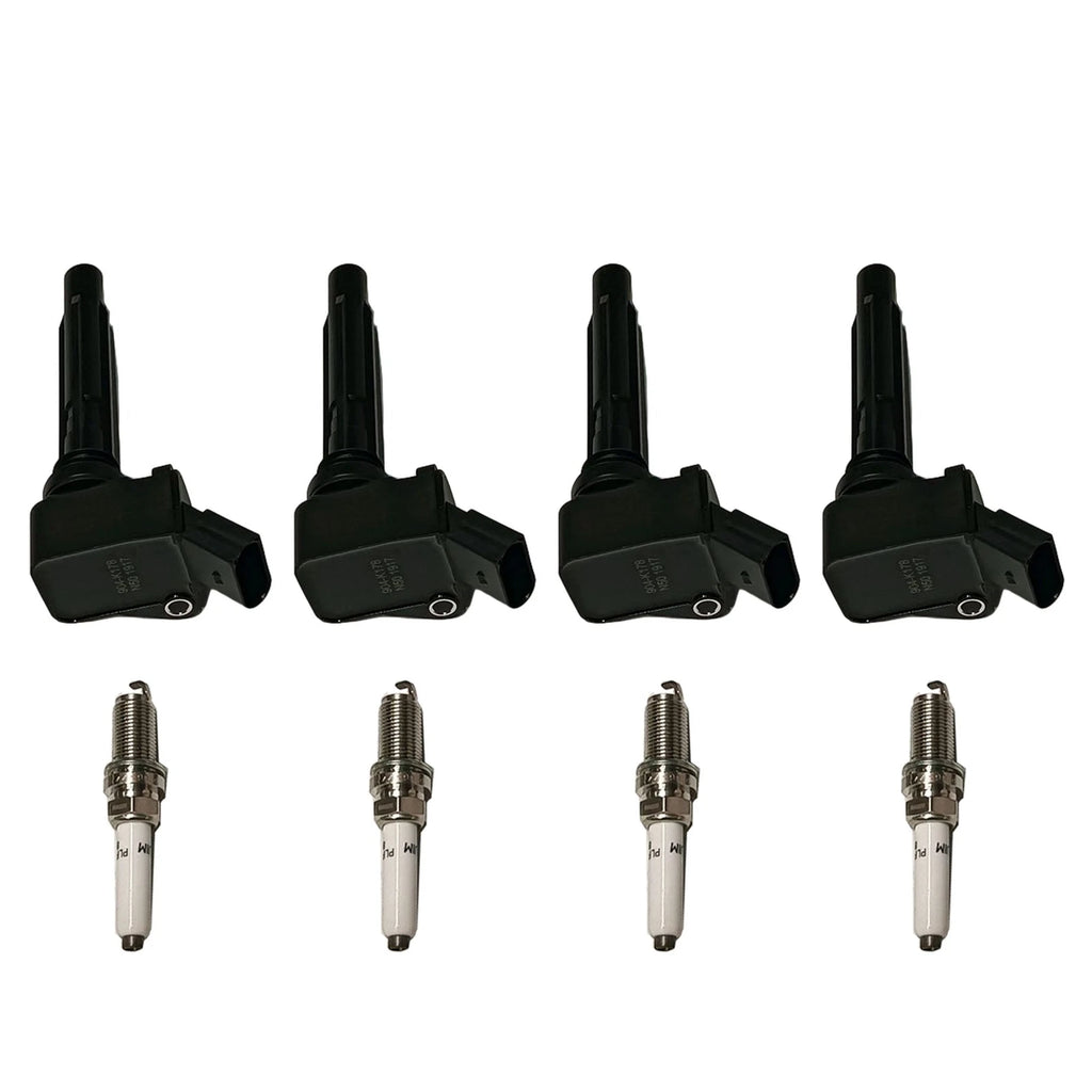 Set of 4 Ignition Coils & Iridium Spark Plugs for VW Jetta, Passat, Golf, Audi A3