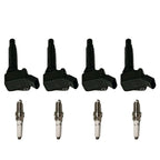Set of 4 Ignition Coils & Iridium Spark Plugs for VW Jetta, Passat, Golf, Audi A3