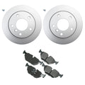 Hella Rear Rotors & Akebono EURO Ceramic Brake Pads Kit for BMW E46 E36 (1998–2006)