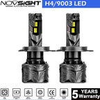 2X H4 HB2 9003 LED Headlight Bulbs for Universal Vehicles (6500K, 240W)
