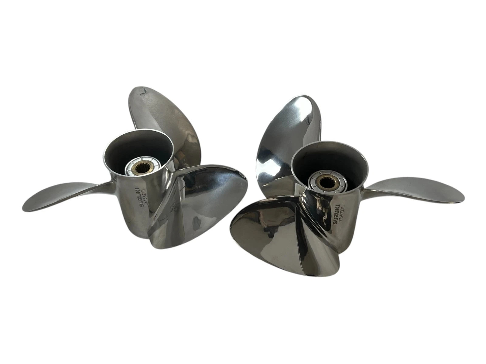 Set of 3 Stainless Steel Propellers for Suzuki Marine (LH & RH)