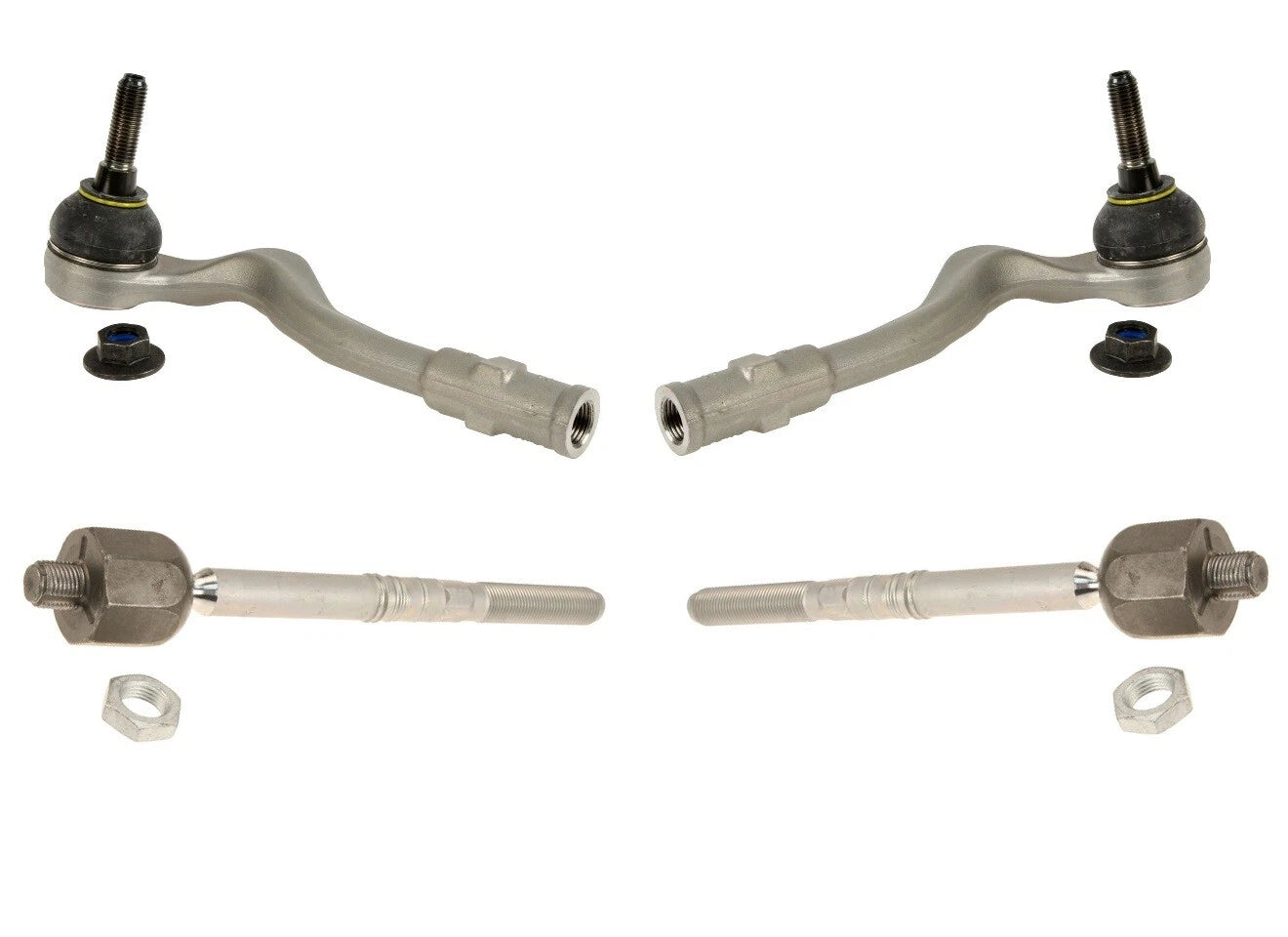 Set of 2 Outer & 2 Inner Steering Tie Rod Ends for Audi A4 Quattro S5 (2009–2016)