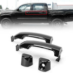 Front Rear Outside Door Handle Kit Glossy Black for Toyota Tundra Sequoia (2011–2019)