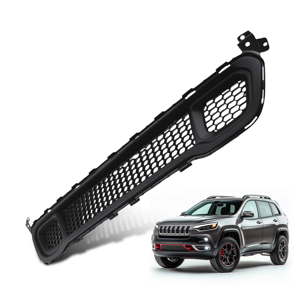 2X Front Lower Bumper Cover Grille w/Trim for Jeep Cherokee (2014–2018)