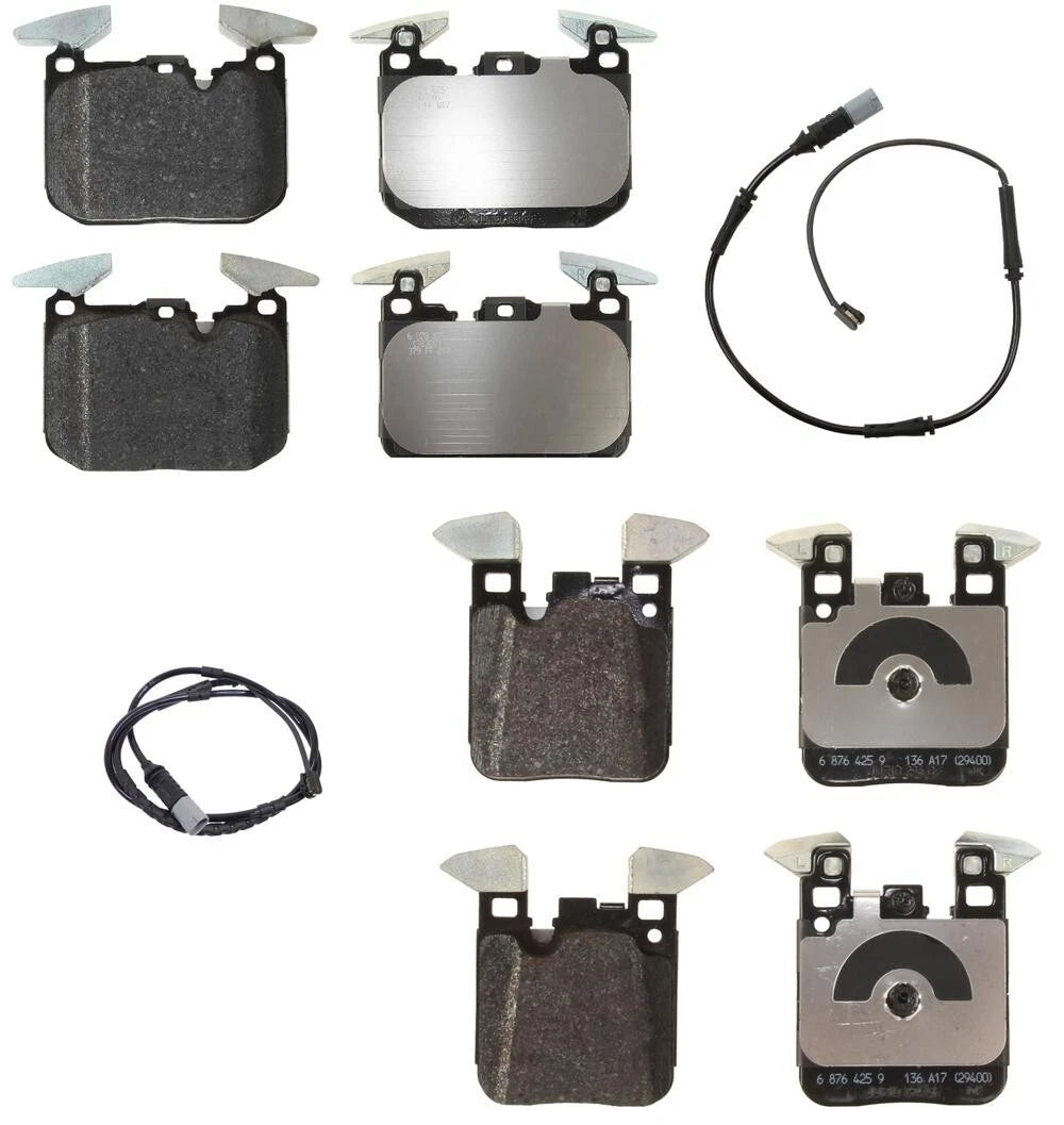 Front & Rear Disc Brake Pad Kit w/ Sensors for BMW F22 F23 F30 F32 F33 F36