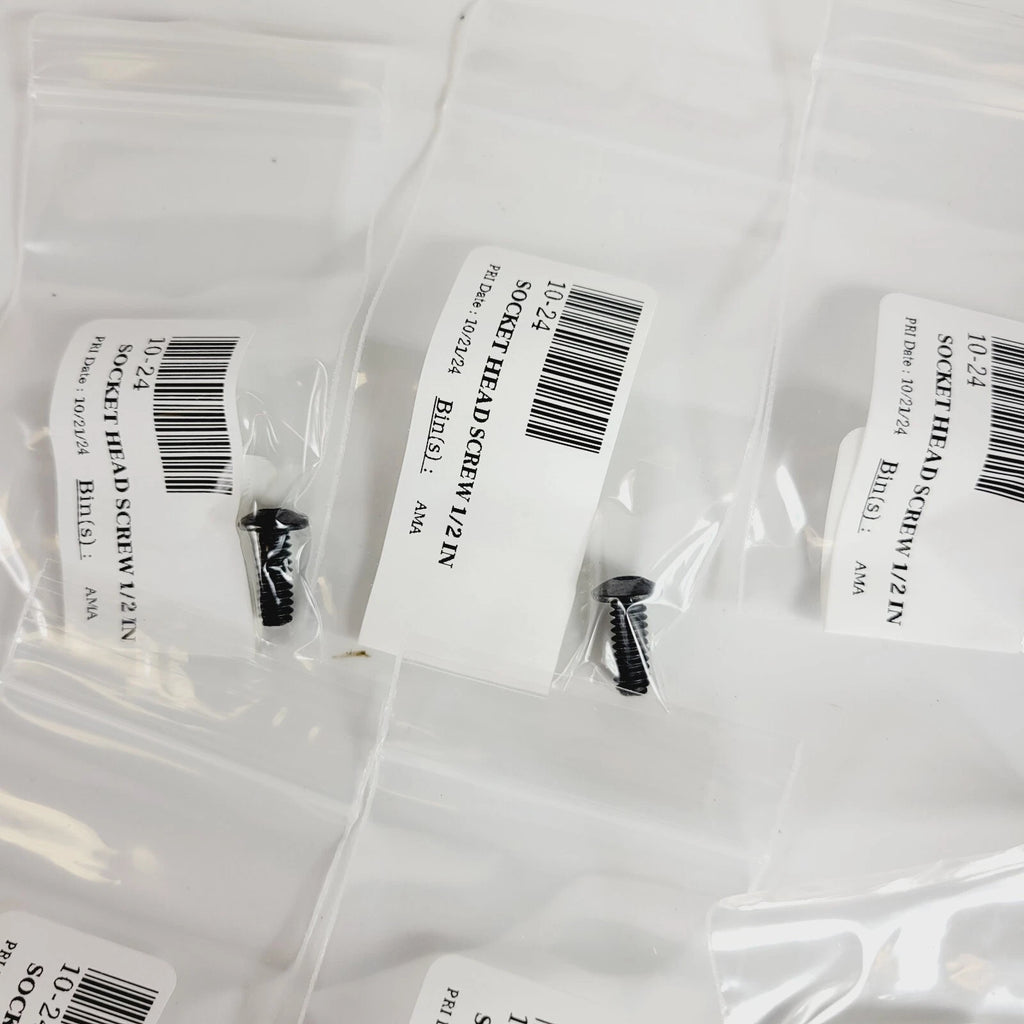 10-Pack Button Head Socket Cap Screws 10-24 x 1/2" Black
