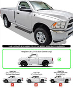 5in Black Steel Side Bars for Dodge Ram 1500 2500 3500 (2009-2018)