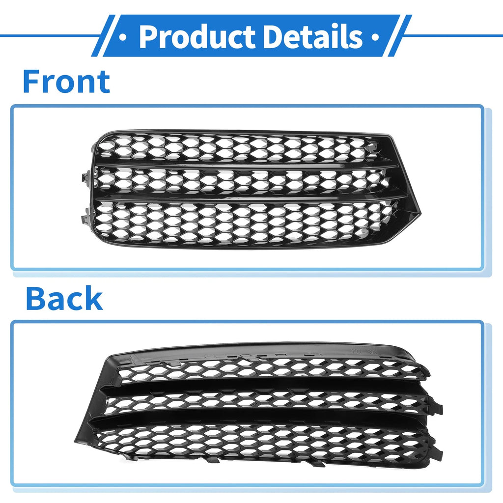 Fog Light Grill for Audi A1 (2010–2018) No. 8XA807682B Honeycomb Black