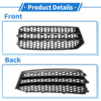 Fog Light Grill for Audi A1 (2010–2018) No. 8XA807682B Honeycomb Black