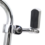 Chrome Gear Skull FootPeg with 4.5" Clamp for Harley Sportster Touring Dyna