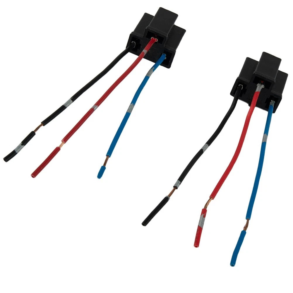 10 Grams Socket for H4 Headlight Replacement (2X 3 Pin Accessories)