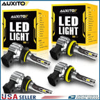 4X 9005 H11 LED Headlight Bulbs Kit for