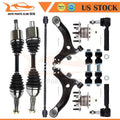 Set of 12 Front Control Arm Tie Rod End CV Axle Shaft for Chevrolet Impala (2000–2009)