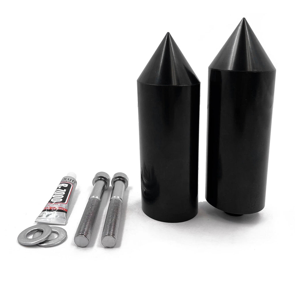 Black Spike Extended Frame Slider Protector for Yamaha YZF 600R (1996–2007)