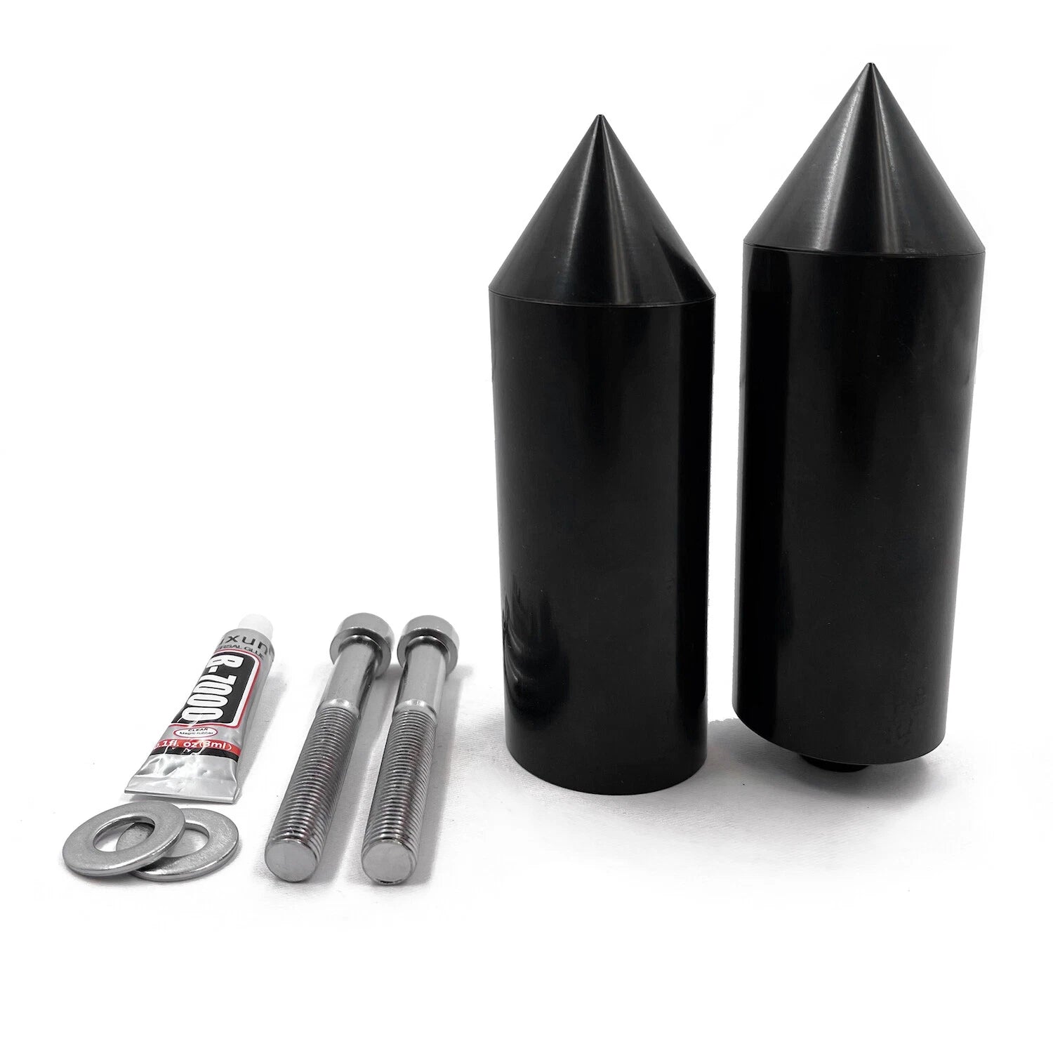 Black Spike Extended Frame Slider Protector for Yamaha YZF 600R (1996–2007)