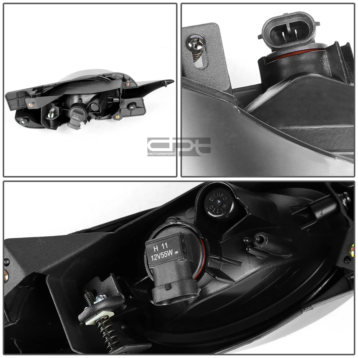 Clear Lens Fog Light Lamp + Switch for Honda Civic Coupe (2009–2011)