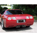 4pc Polished Stainless Steel Skull Tail Light Grilles for 1997-04 Chevy Corvette