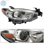 Passenger Right Side Headlight for Mazda 6 (2014-2017) Halogen Black Housing