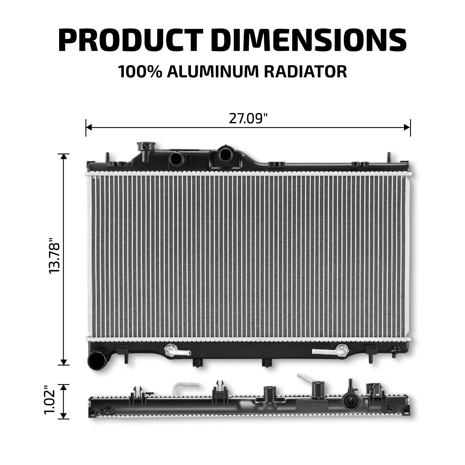 Aluminum Radiator for Subaru Legacy, Outback 3.6L (2015–2019) 13460