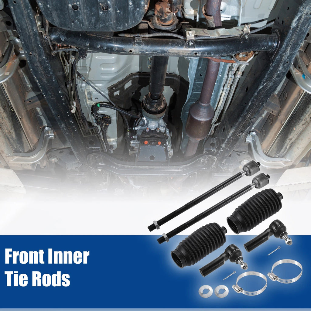 Set of 6 Front Inner Outer Tie Rods for Ford Escape (2005–2009) with Boots