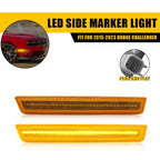 2X Front LED Side Marker Lights Amber for Dodge Challenger (2015–2023)