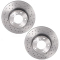 Set of 2 Brembo Xtra Front Drilled Brake Disc Rotors for BMW E39 (1997–2003)