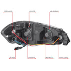 Halogen Headlights for Chevrolet Impala Monte Carlo (2006–2016) - Black/Amber