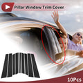 10 Pcs Car Door Pillar Window Trim for Mercedes-Benz R-Class (2006–2015) Black