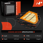 Engine Air Filter for BMW X5 550i xDrive 2011–2013, 750i xDrive 2010–2015