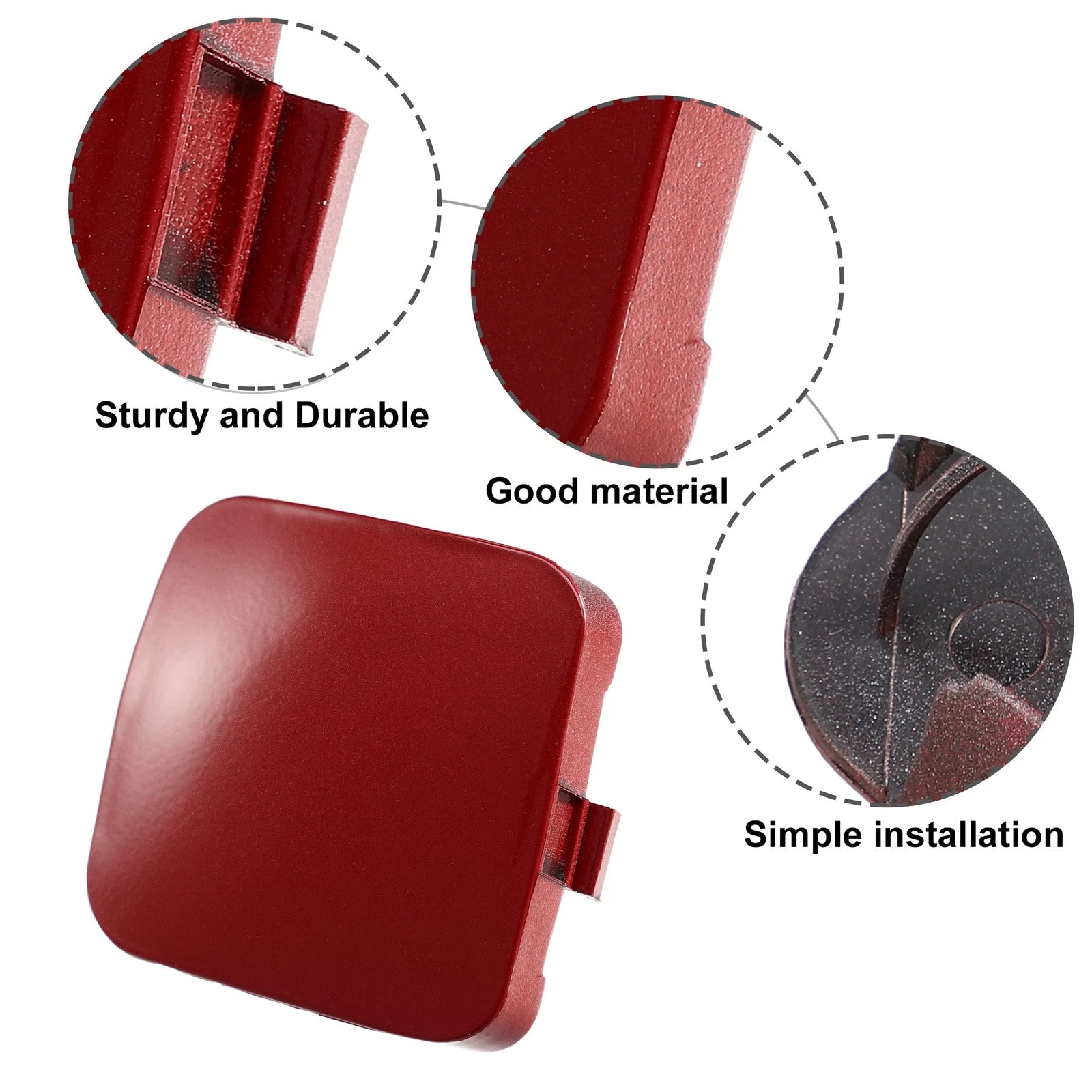 Tow Hook Cover Cap for Toyota RAV4 (2013–2018) - Red