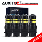 Set of 4 AUXITO 3157 LED Reverse Brake Turn Signal Light Bulbs for Vehicles