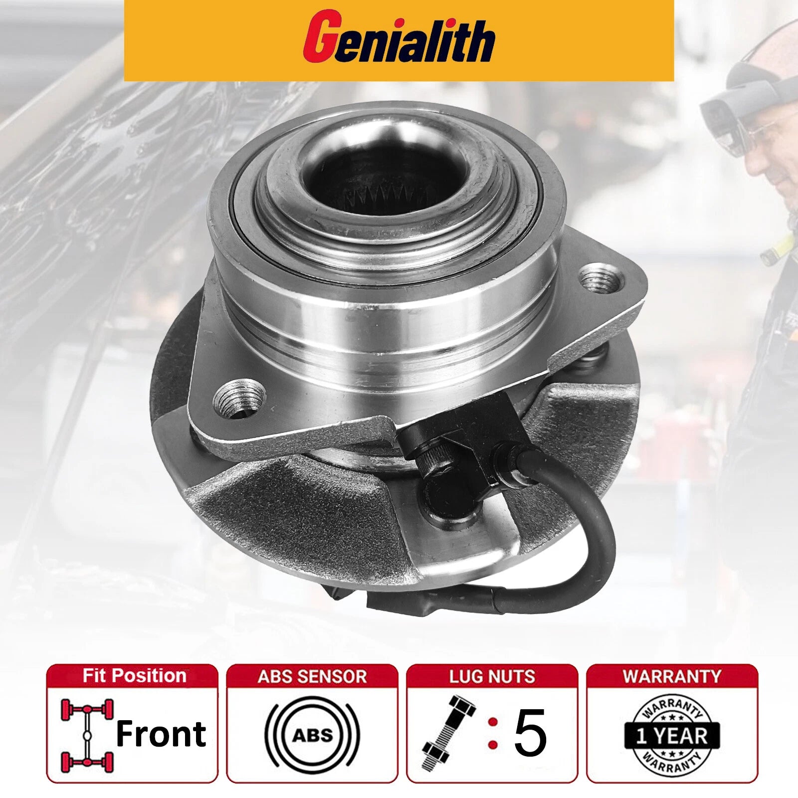2X Front Wheel Hub Bearing with ABS for Chevy Equinox, Saturn Vue, Pontiac Torrent (2005–2010)