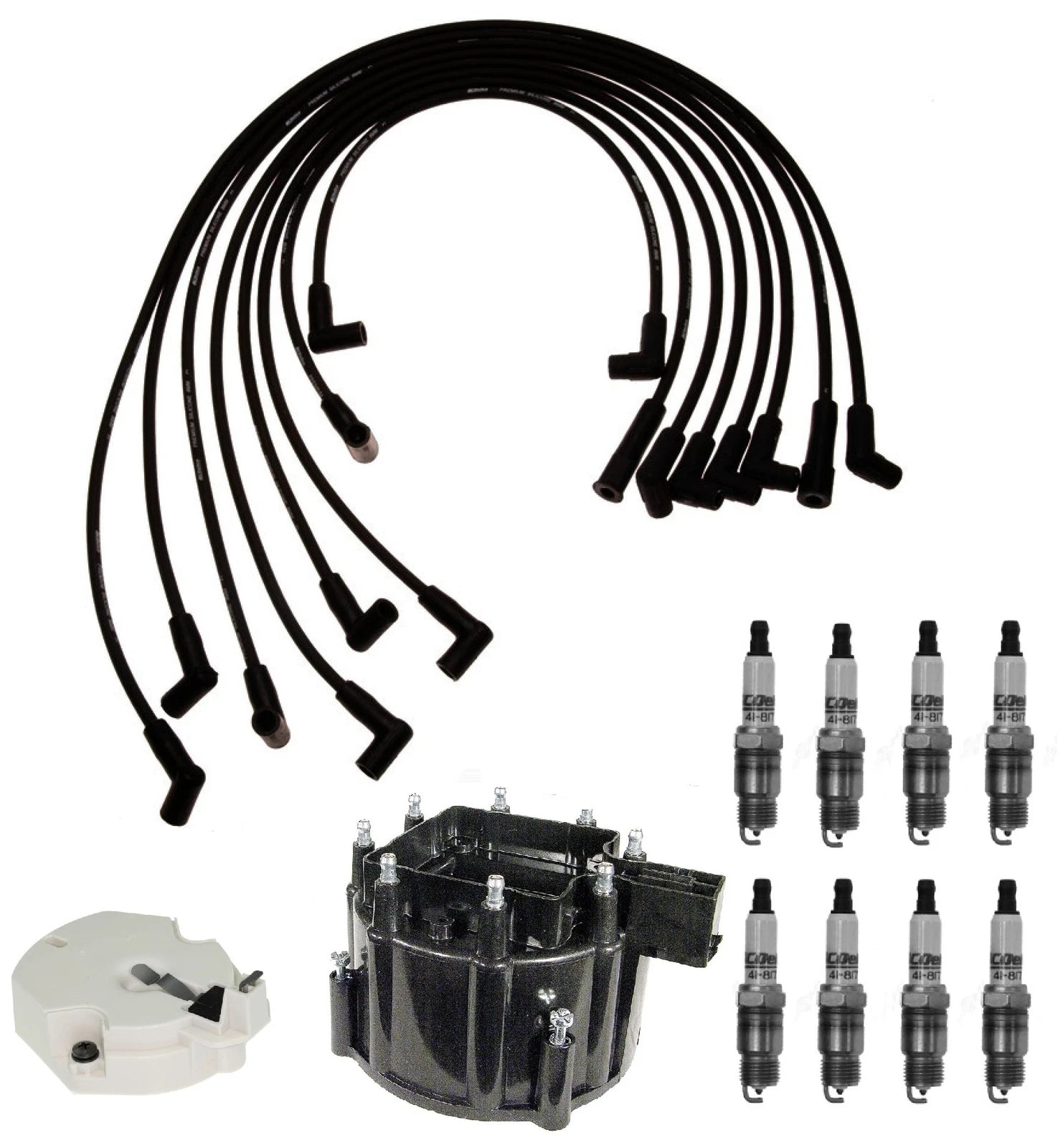 ACDelco Ignition Kit for Chevy GMC V8 5.7 (1996–2002) - Rotor, Cap, Wires, Plugs