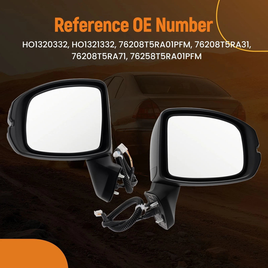 Set of 2 Mirrors for Honda EX LX Sport (2015–2020) 76208T5RA71 HO1321332