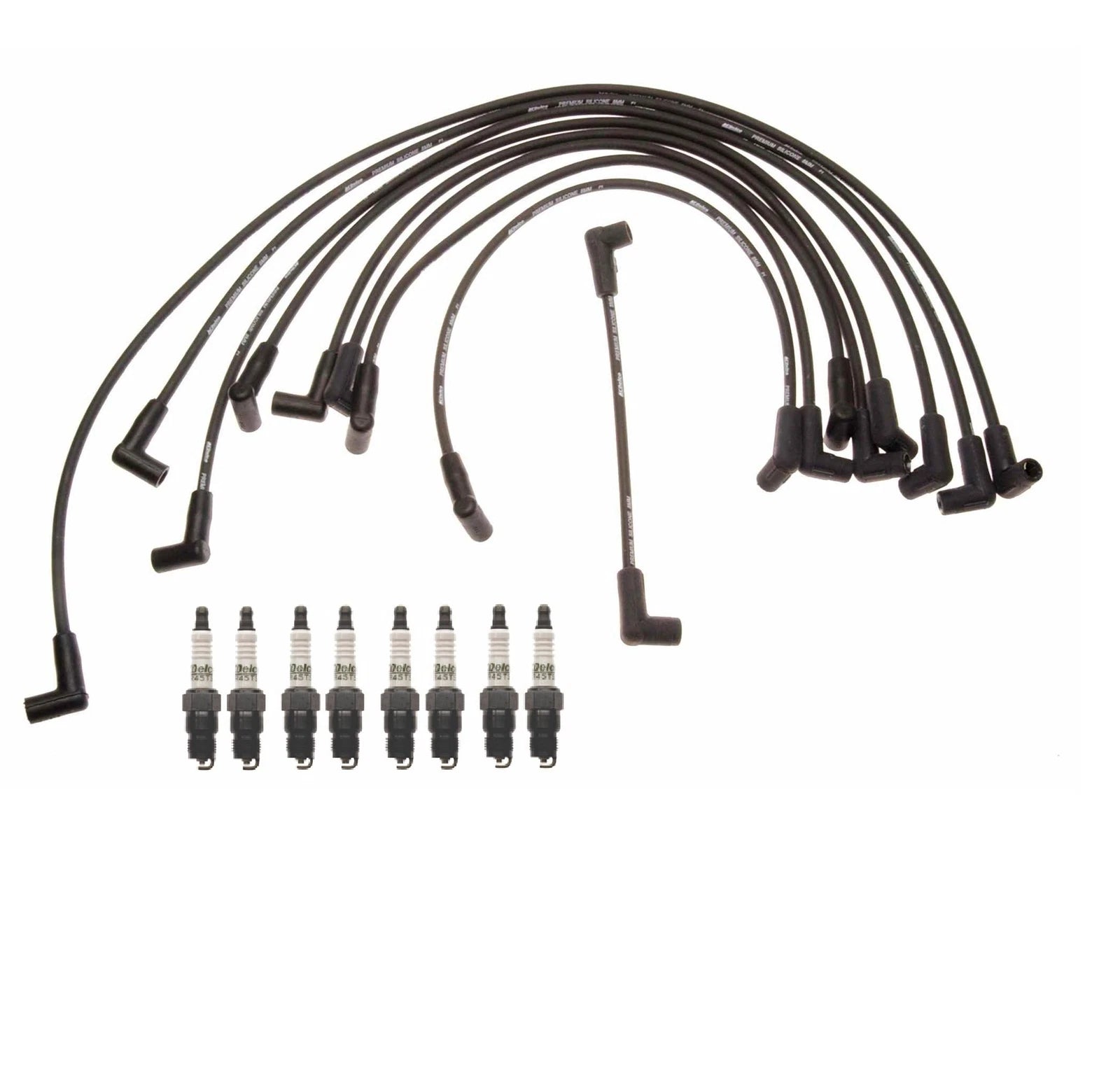 Ignition Wire Set & 8 ACDelco Spark Plugs for Chevy V8