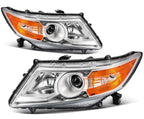 Pair Halogen Headlights Assembly for Honda Odyssey (2011–2017) Chrome Housing