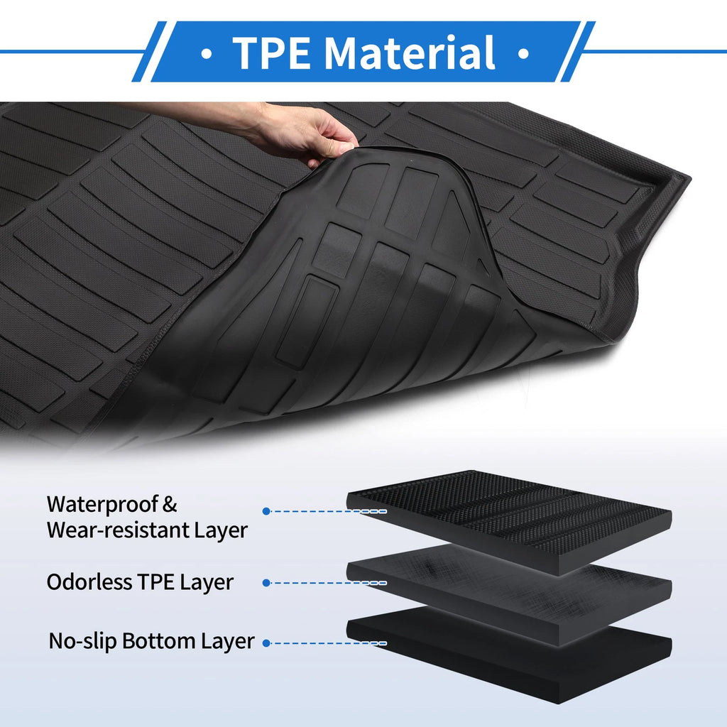 Cargo Liner Rear Trunk Mat for Toyota Prius (2016–2022) TPE Long Stripe