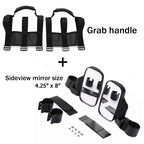 Set of 2 UTV Offroad Side View Mirrors for Large SuperWide View 1.75"